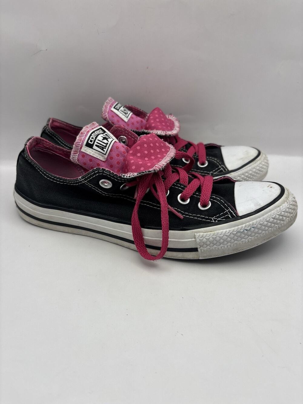 Converse Chuck Taylor All Star Black And Pink Sneakers Women Size 9